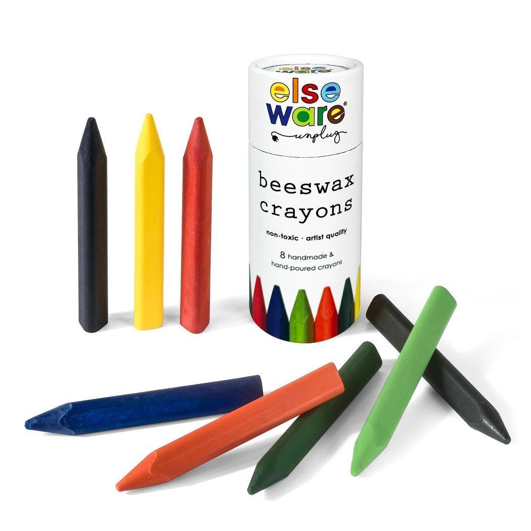Elsewhere Unplug Triangle Beeswax Crayons by Eco-Kids - Box of 8